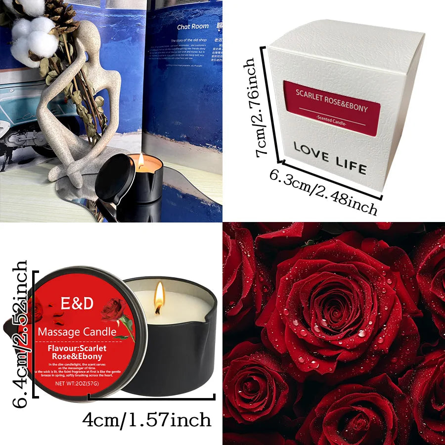Massage Candles EVODUCK Jasmine Gardenia Lavender Amber Vanilla Fragrances