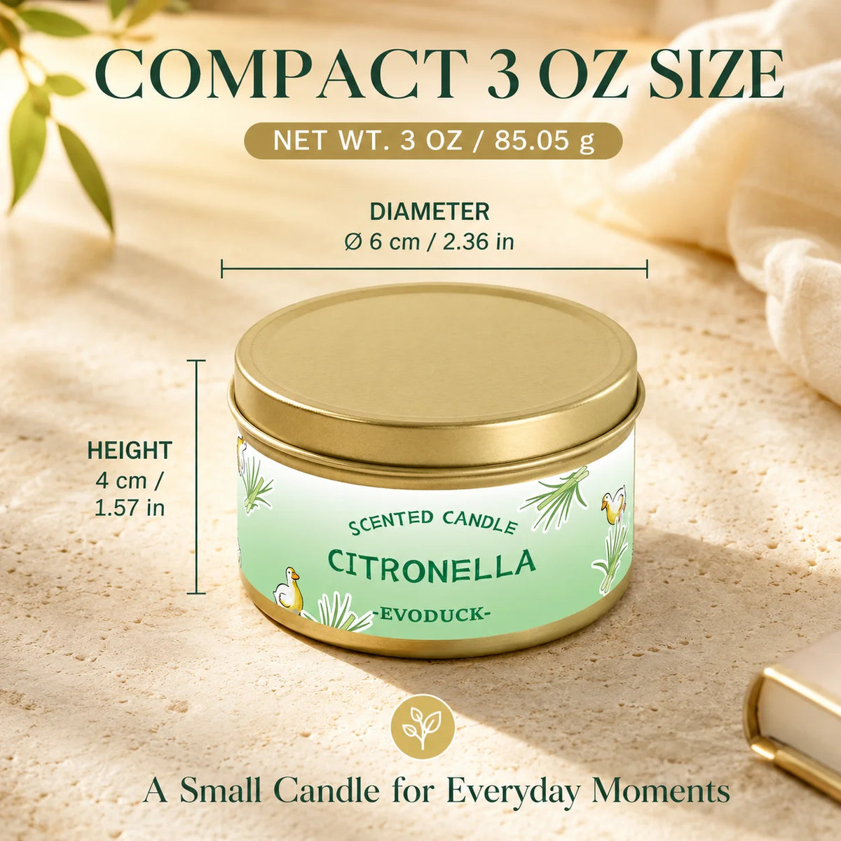 Citronella Candle Outdoor, Lemongrass Scented Candle for Patio Garden Backyard Camping Summer BBQ Party Long Lasting Home Decor
