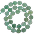 Stone Beads Nature Flat Round Amazonite Quartz-Style Agate Fluorite Craft Beads