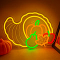 Thanksgiving Cornucopia LED Neon Sign for Wall Decor Fall Decor USB Dimmable for Bedroom Wall Hanging Light Home Decor Harvest