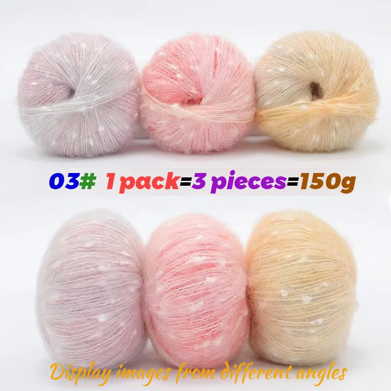 Yarn, Colorful Snow-Dot Effect for Knitting Sweaters, Hats, Scarves & Vests