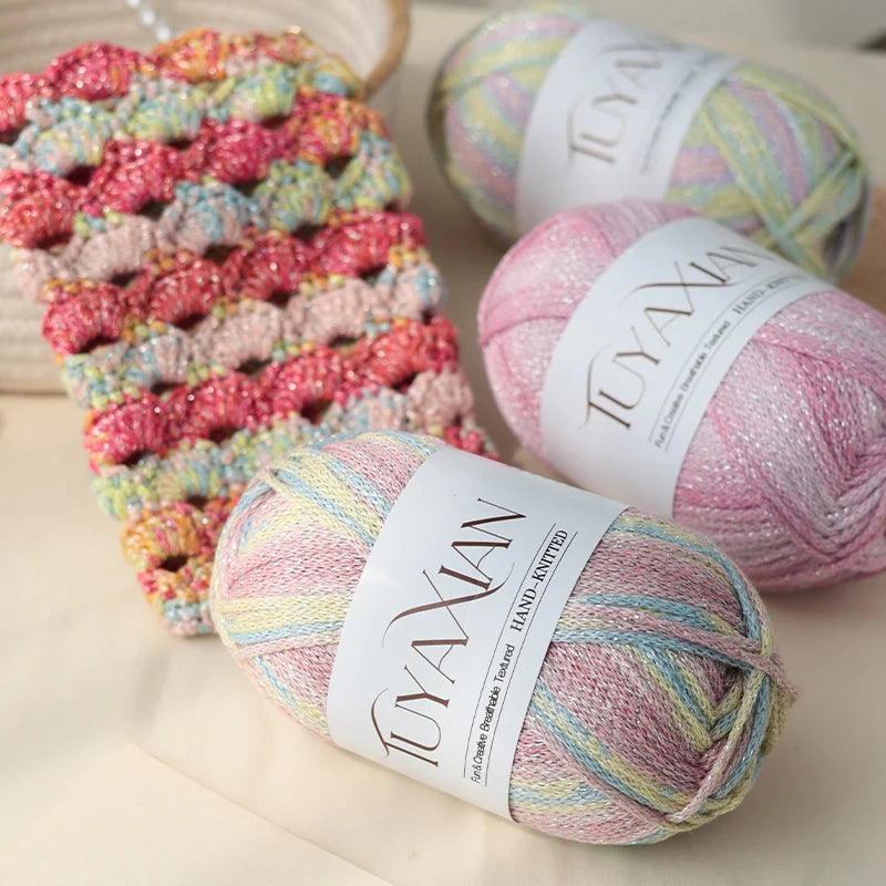 Yarn, Starlight Glitter Effect for Crochet Bags, Hats, Cushions & Crafts