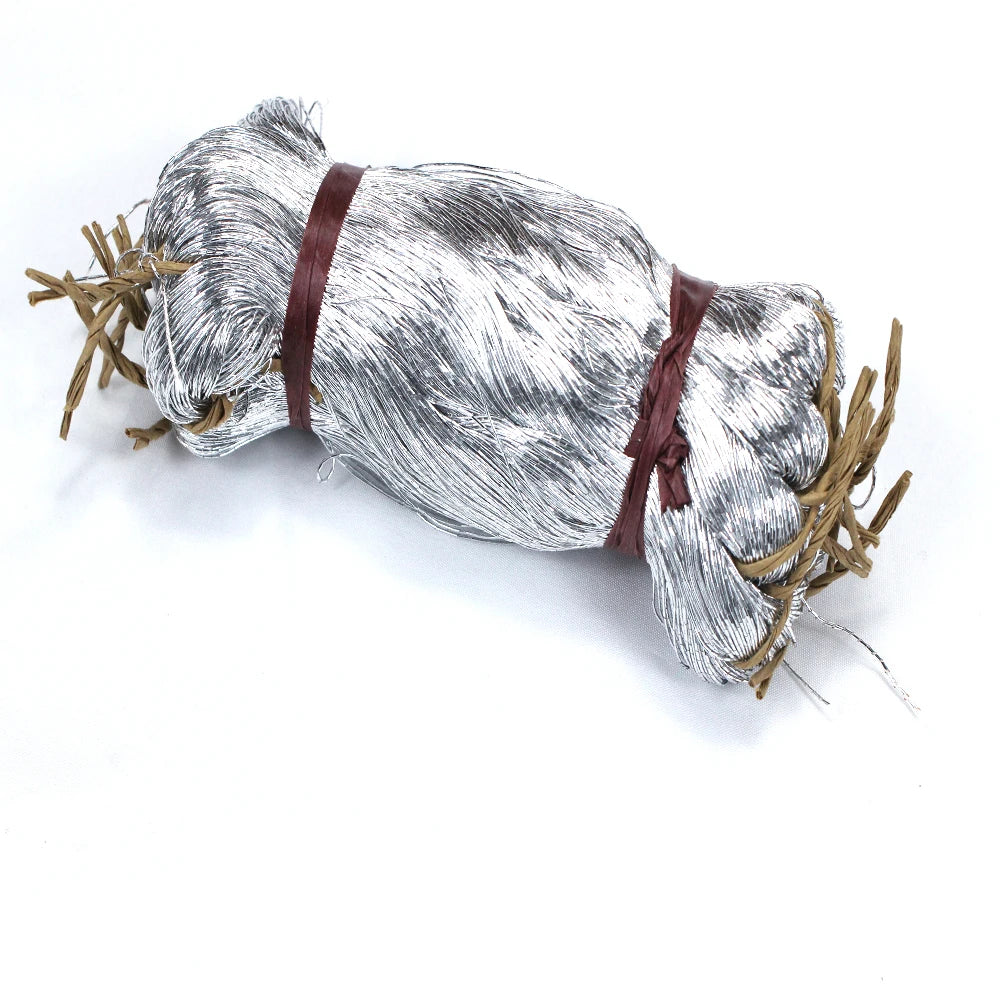 Embroidery Thread, Silver-Colored for Handmade Needlework & Sewing Crafts