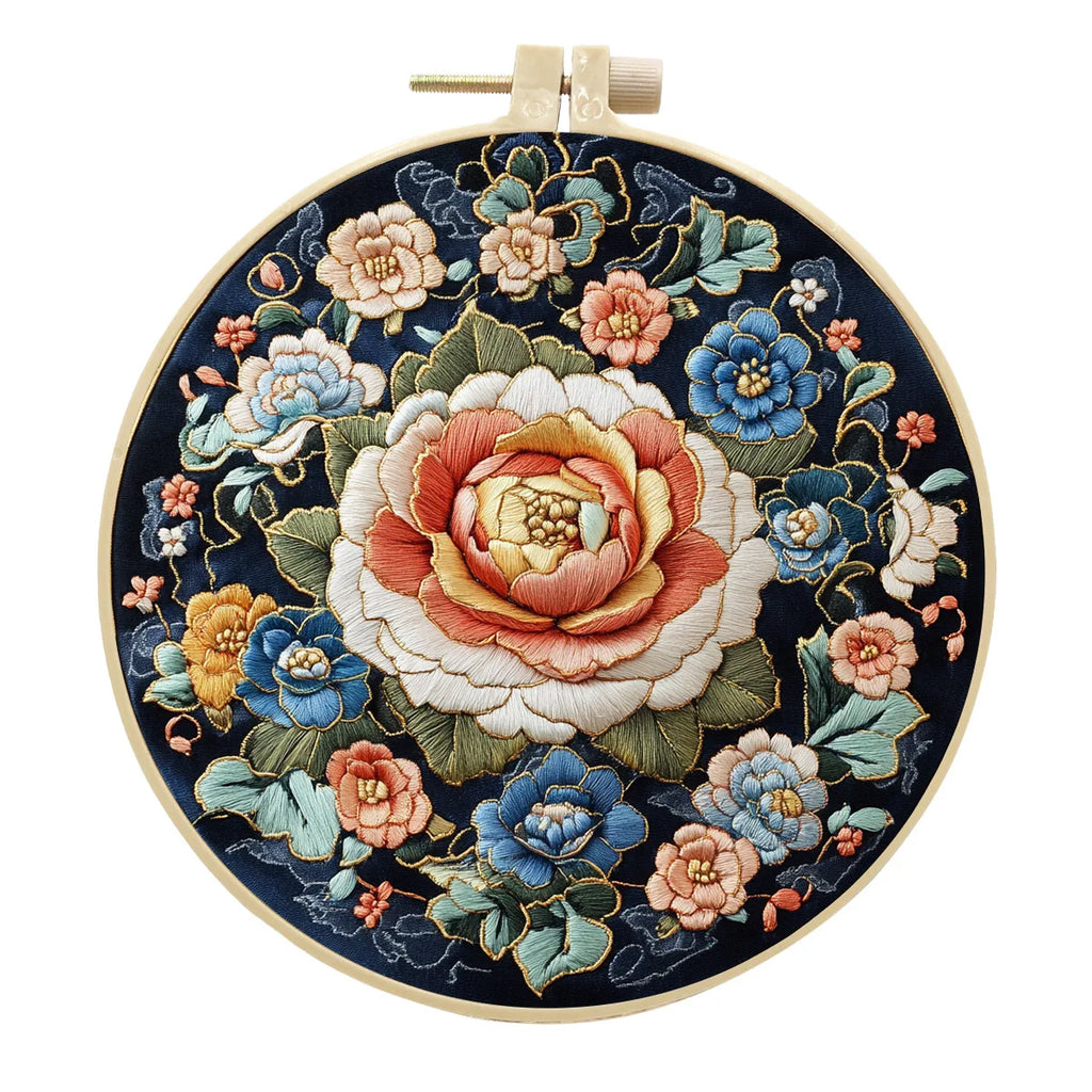 Embroidery Kit, Floral Patterns for Beginner Needlework & Handmade Crafts