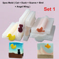 Loaf Soap Mold with Wooden Box - Silicone 600ml + Tube Embed Sets