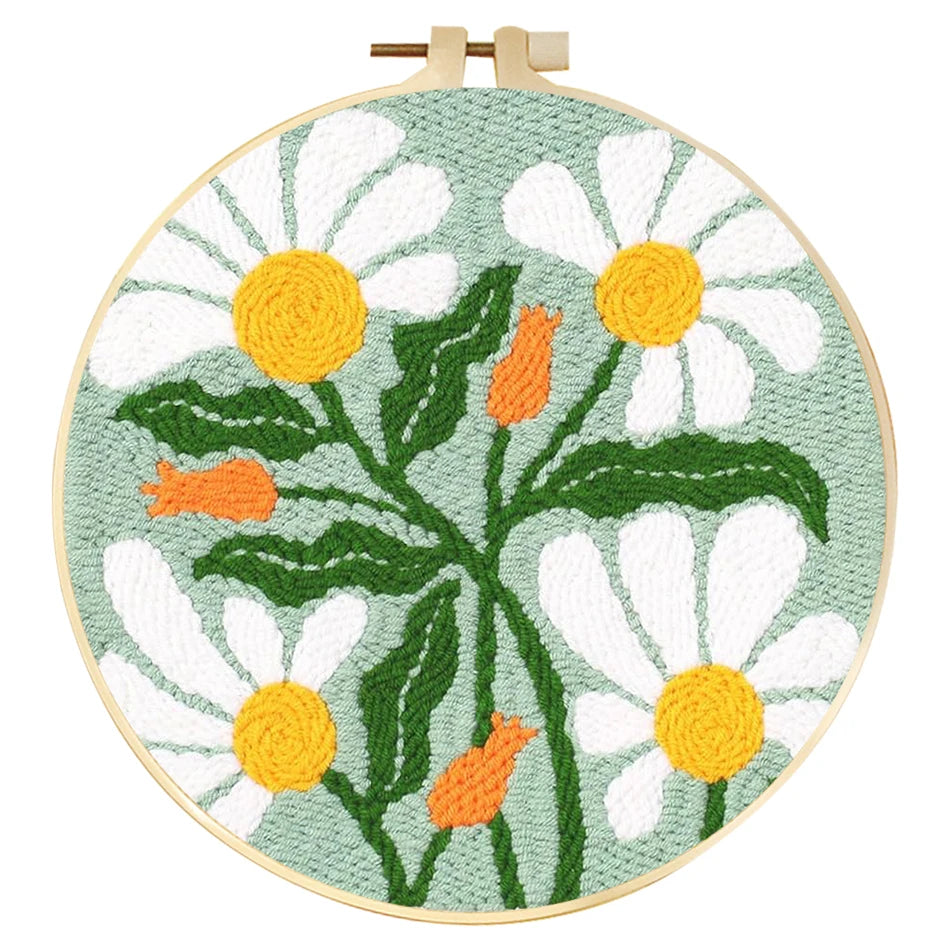 Punch Needle Kit, SDOYUNO Flowers for Beginner Embroidery & Yarn Painting