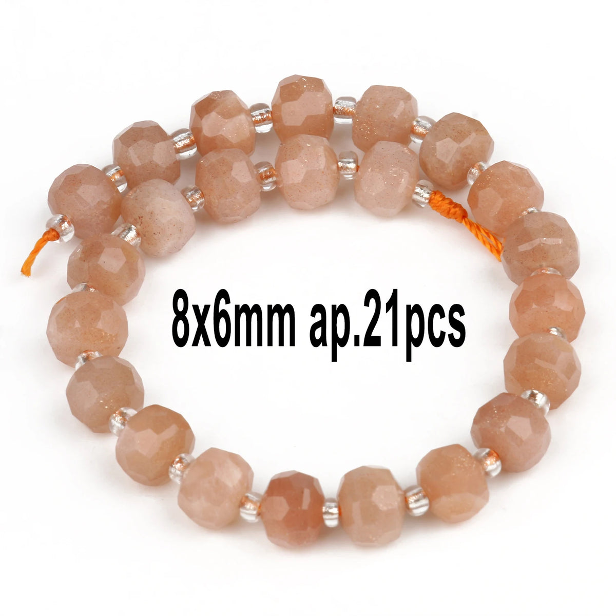 Stone Beads Nude Sunstone-Style Faceted Irregular for DIY Jewelry Making