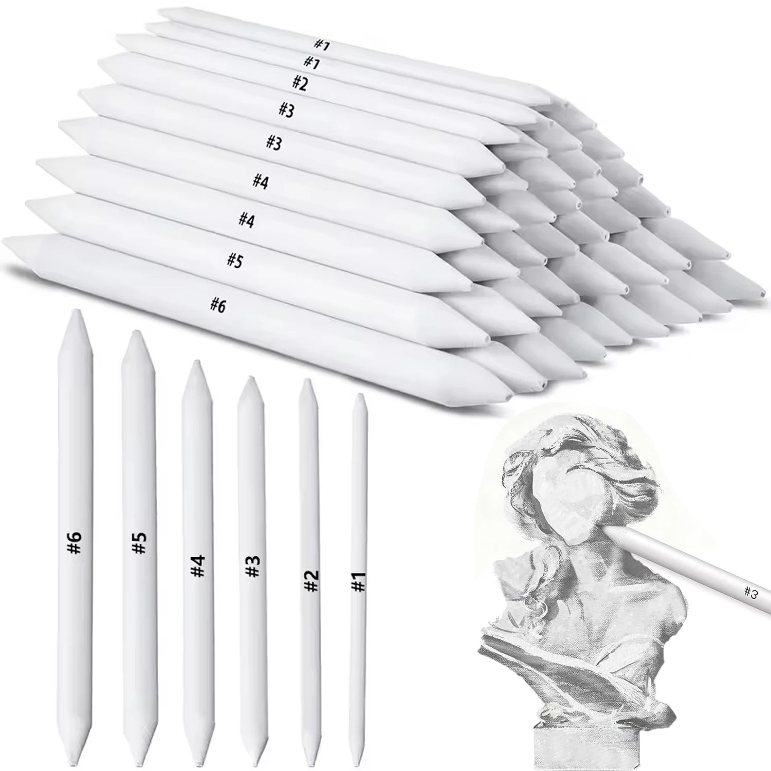 Art Blending Burnisher Stumps — 6 or 48 Piece Sets Perfect for Gradients!