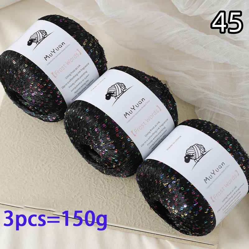 Yarn, Glitter Effect for Knitting Cushions, Bags, Hats & Decorative Crafts