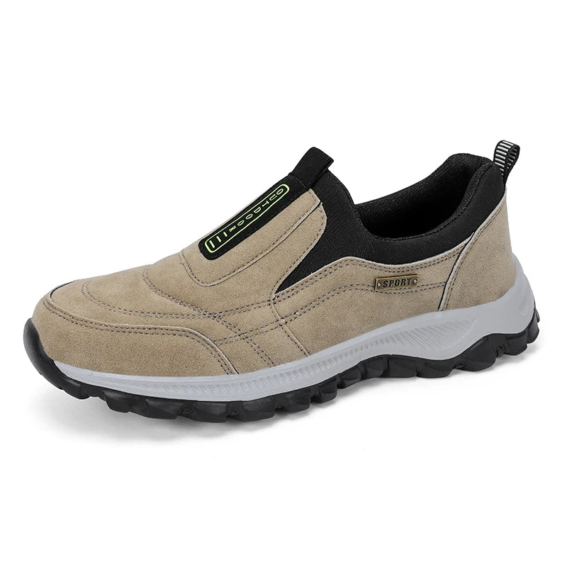 Mens casual suede leather shoes.  Slip on and comfortable, colors in rown, black and blue.  Casual loafer style, these shoes can be worn for any occasion!  non slip soles and durable stitching.
