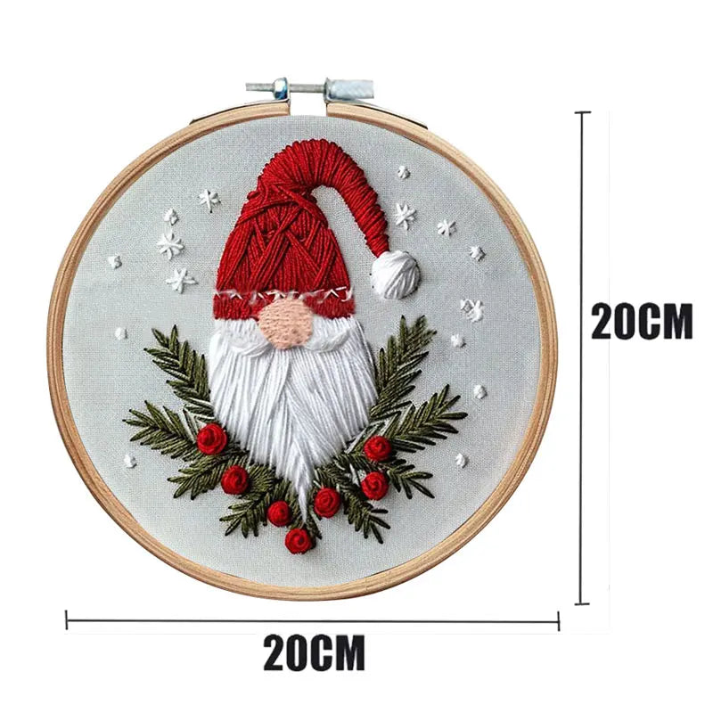 Cross-Stitch Kit, Christmas Wreath Pattern for Handmade Seasonal Home Decor