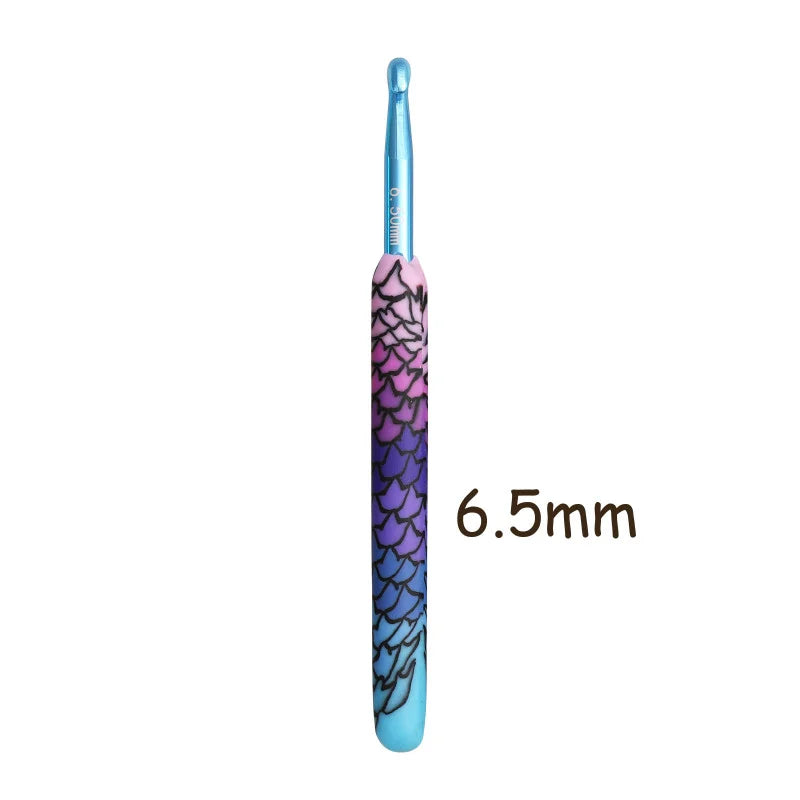 Crochet Hook, Purple Mermaid Handle for Handmade Yarn & Crochet Projects