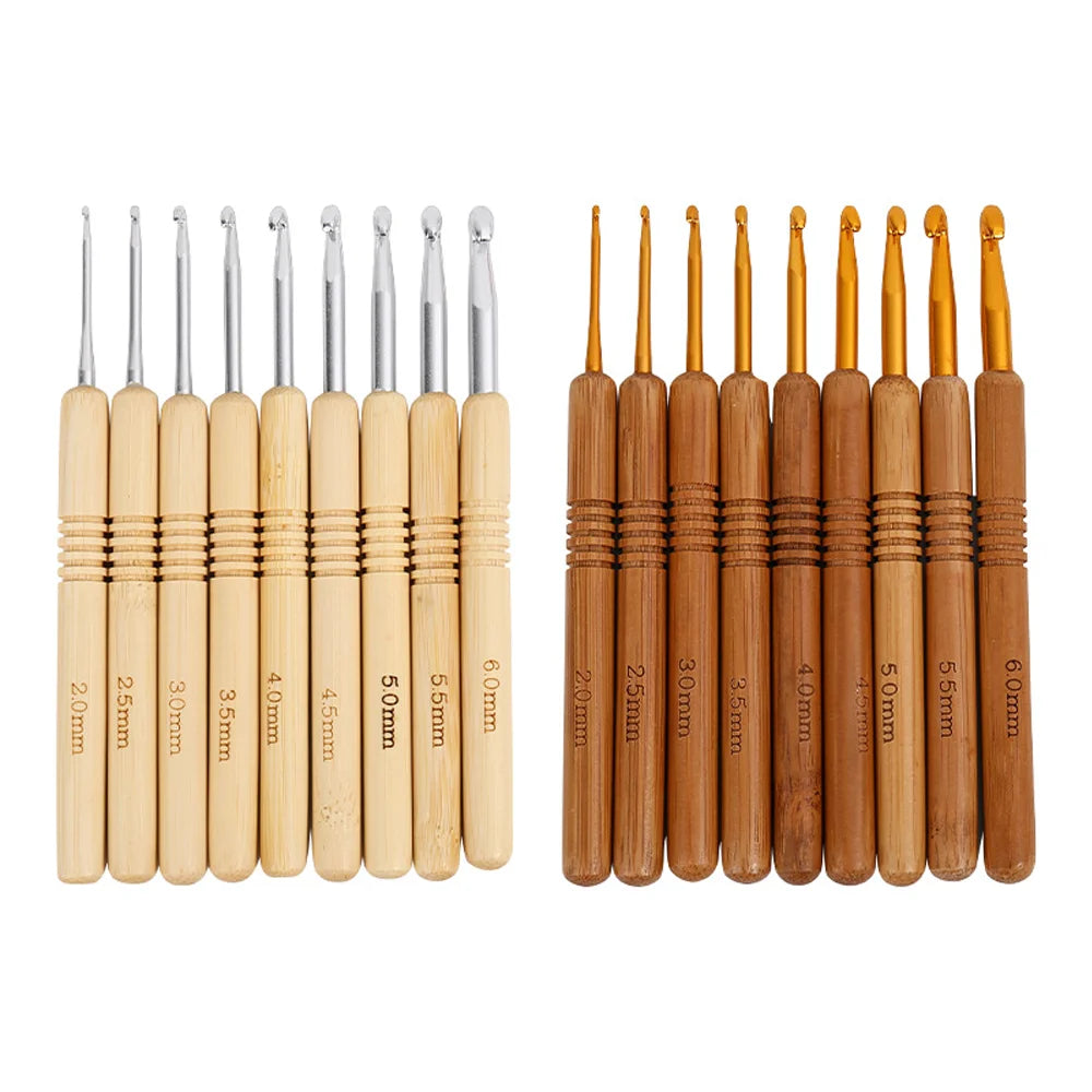 Crochet Hooks, Bamboo Handles for Sweaters, Yarn Crafts & Beginner Crochet