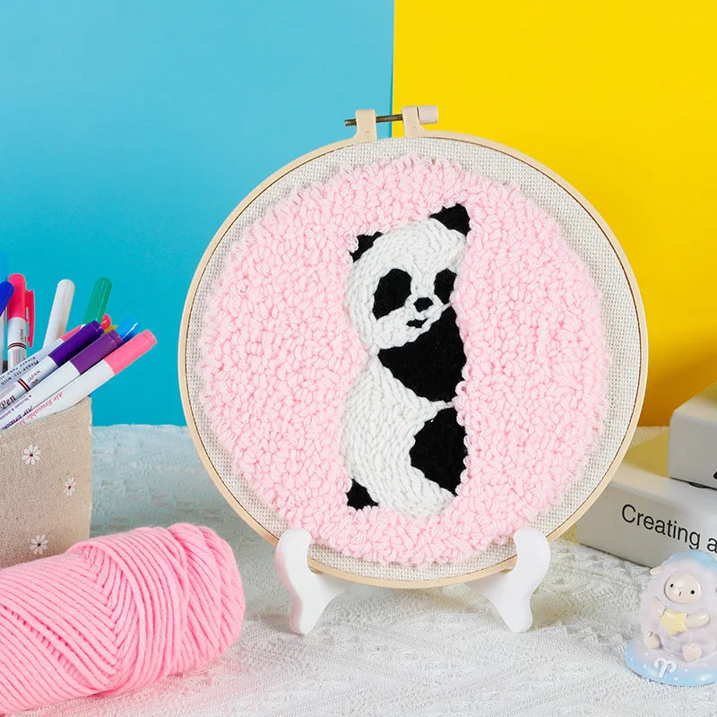 Punch Needle Kit, Christmas Animal Designs for Beginner Embroidery & Gifts