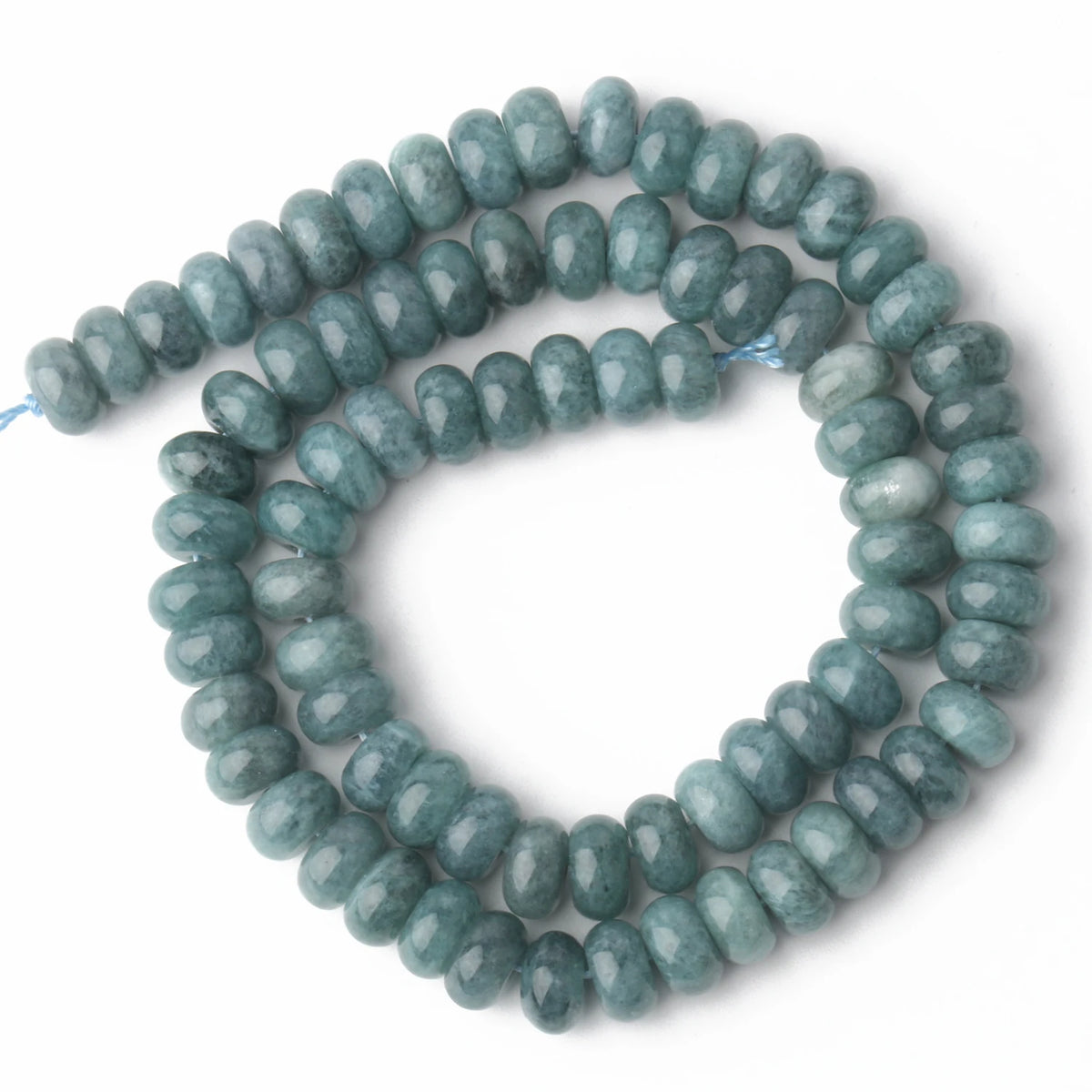 Stone Beads Rondelle Yellow Green Jade-Style for DIY Jewelry Making Craft Beads