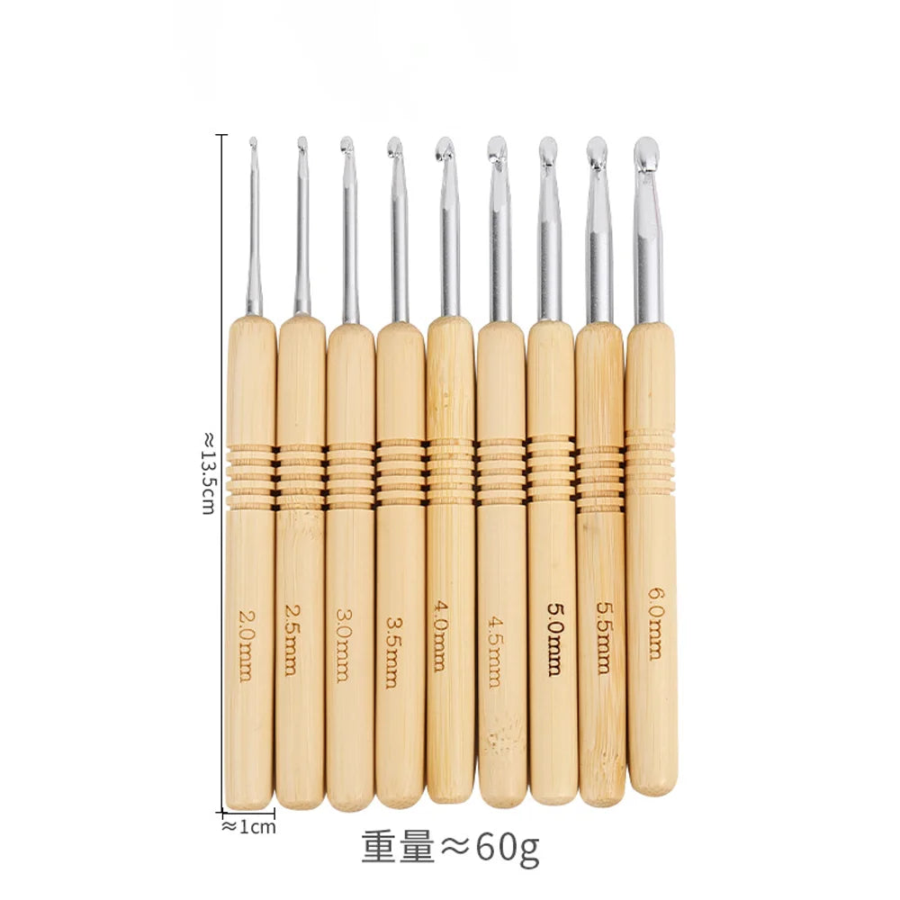 Crochet Hooks, Bamboo Handles for Sweaters, Yarn Crafts & Beginner Crochet