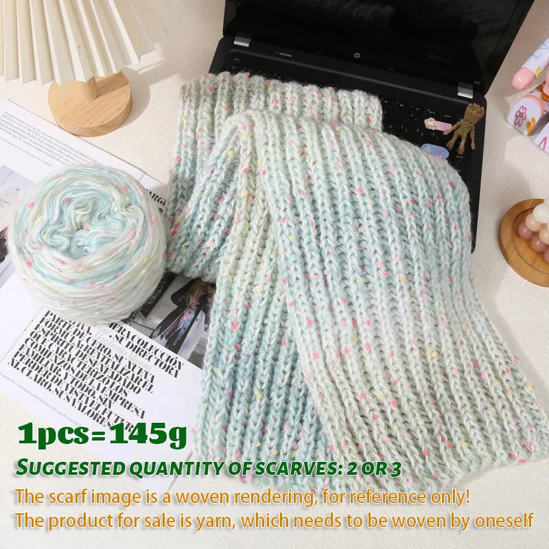 Yarn, Color-Dot Gradient for Handmade Scarves, Hats & Knitting Projects