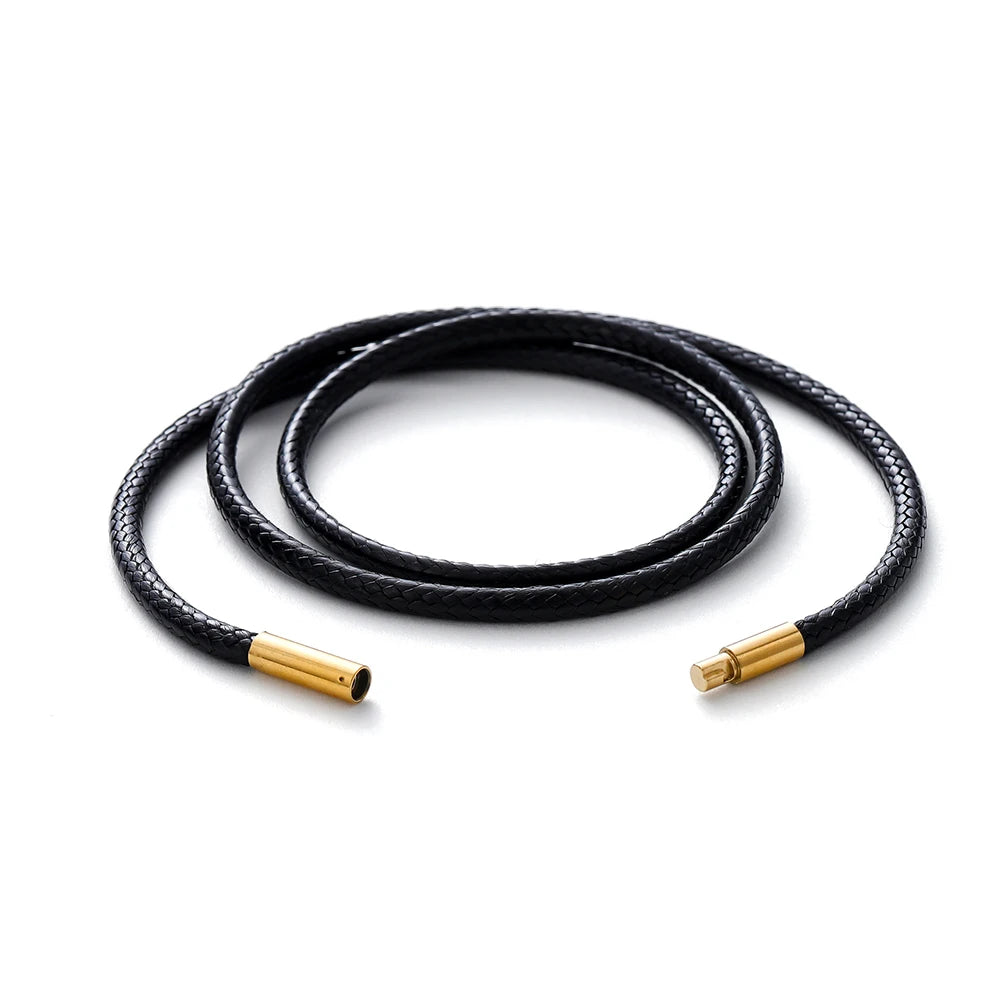 Necklace Cords Black Brown Braided Waxed Clasp DIY Jewelry Making Craft Supplies