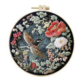 Embroidery Kit, Birds, Animals & Flowers for Handmade Landscape Wall Art