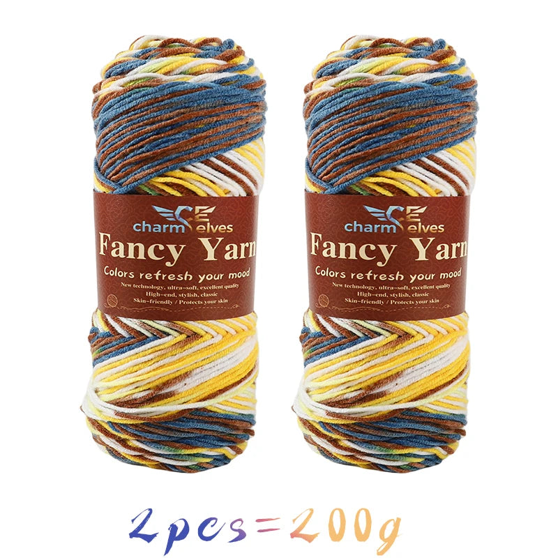 Yarn, Multicolor Gradient for Sweaters, Scarves, Hats, Gloves & Slippers
