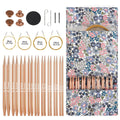 Knitting Needles, Interchangeable Aluminum Circular Set for Yarn Crafts
