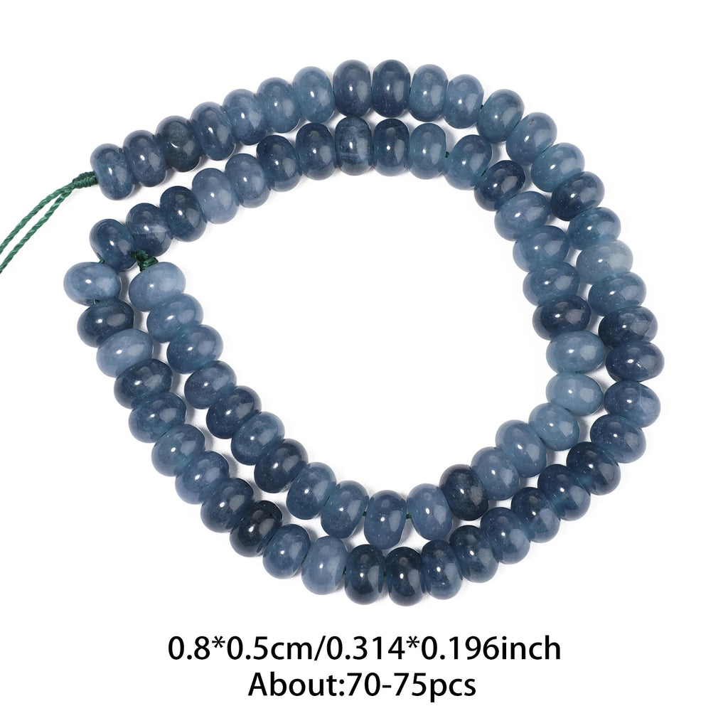 Stone Beads Blue Sapphire-Style Abacus Rondelle for DIY Jewelry Making