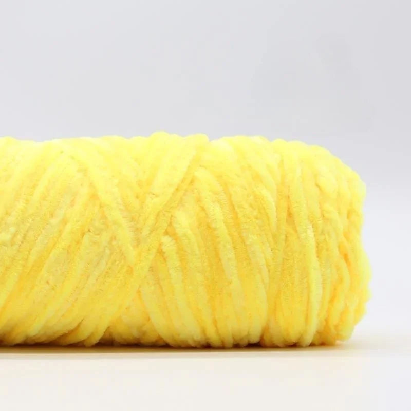 Yarn, Chenille Velvet-Style with Gold Luster for Scarves, Sweaters & Dolls