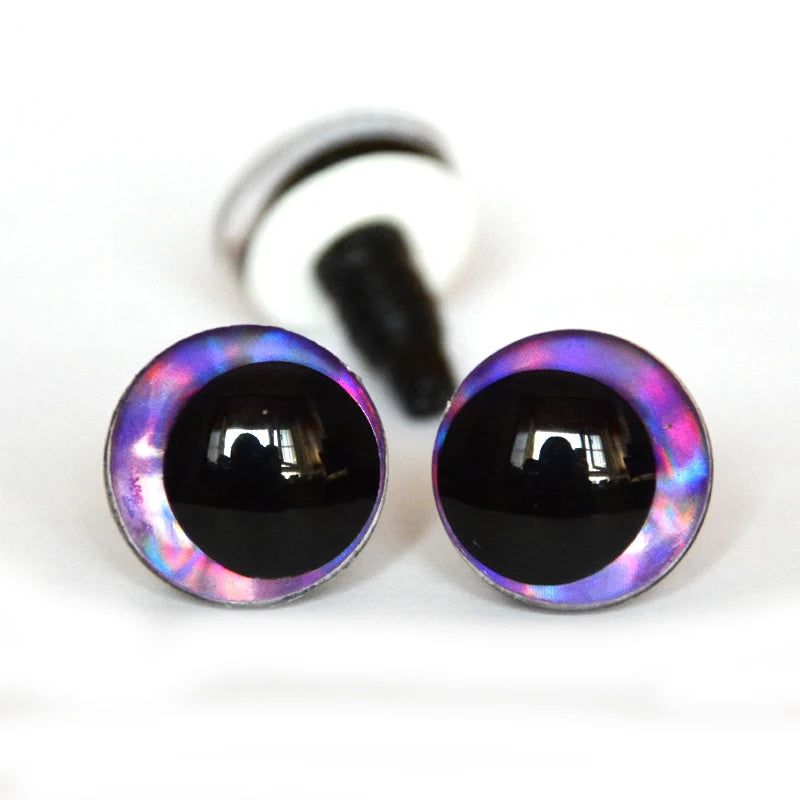 Doll Eyes Holographic Glitter Safety Eyes 12-30mm 20pcs Amigurumi Crochet