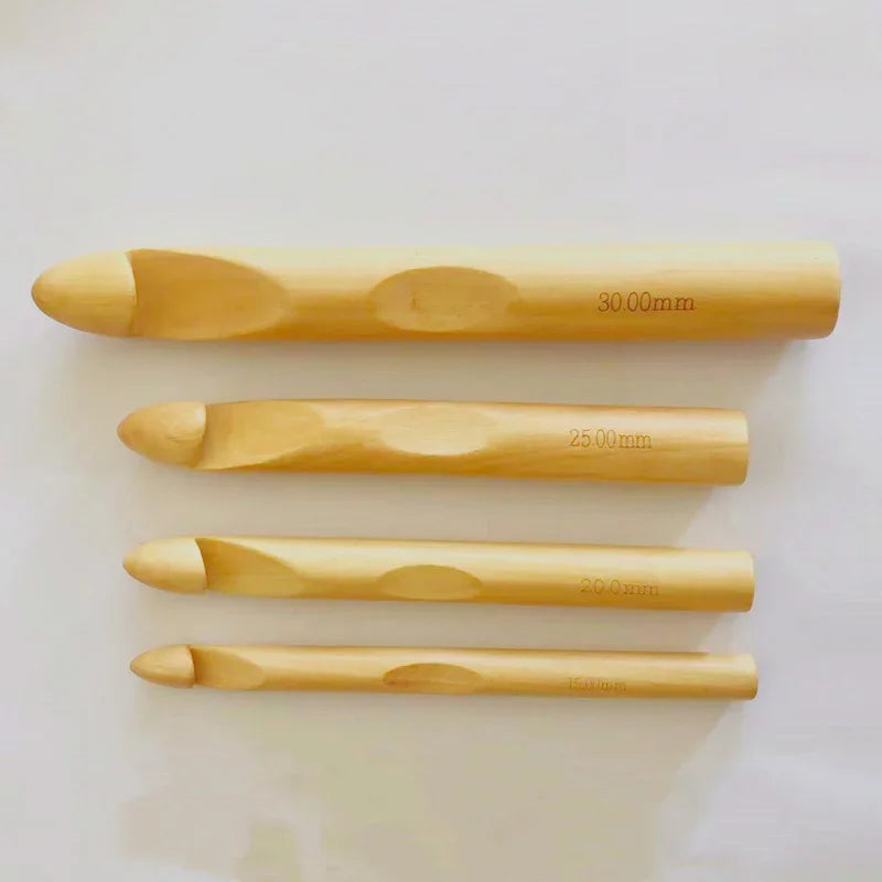 Crochet Hooks, Large Wooden & Bamboo Styles for Chunky Yarn Projects