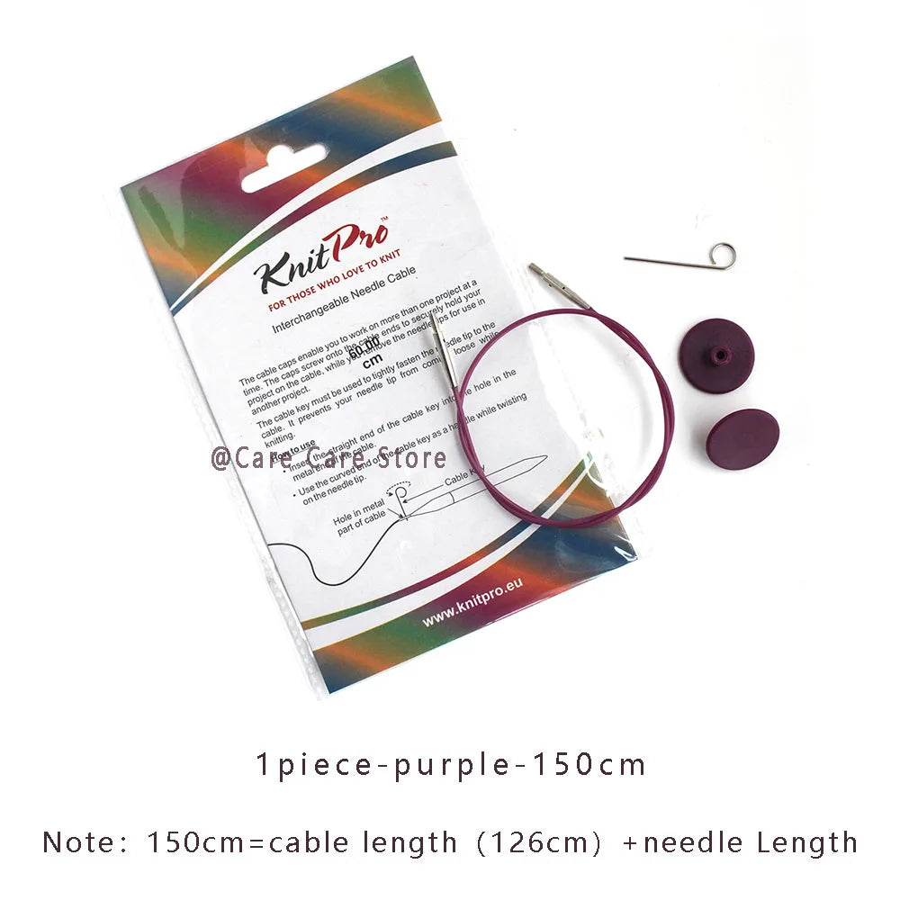 Knitting Needle Cable, KnitPro Purple for Interchangeable Circular Needles