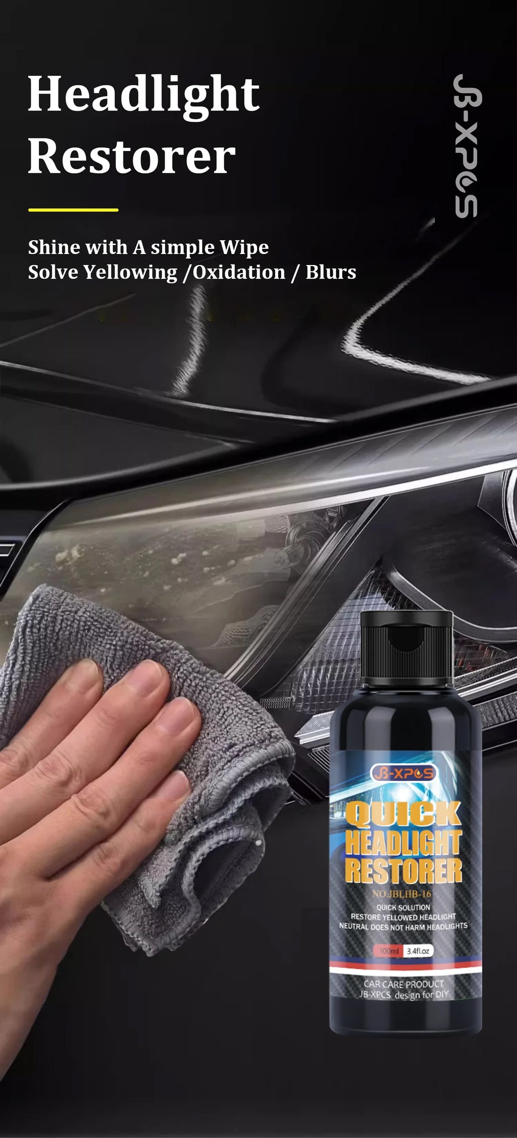 Car Headlight Restoration Polishing Kits Premium Quality Replacement Accessory