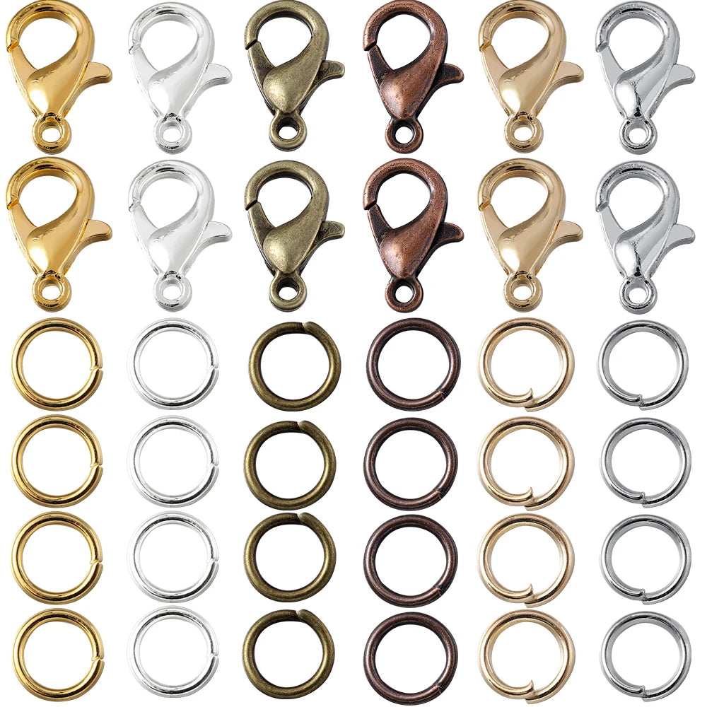 Jewelry Findings Kit Lobster Clasps Open Jump Rings DIY Jewelry Making