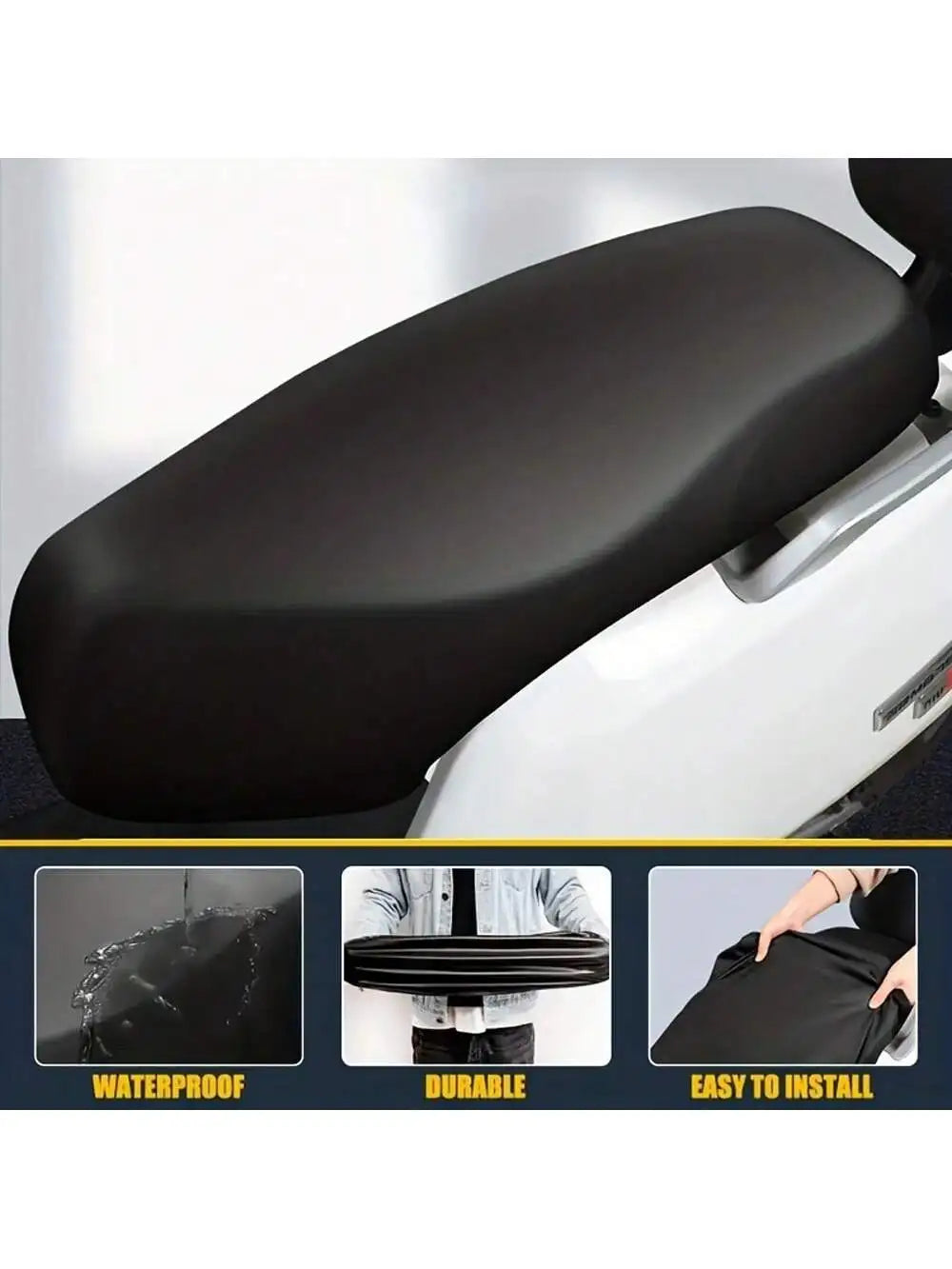 Waterproof Motorcycle Seat Cover Elastic Premium Quality Replacement Accessory