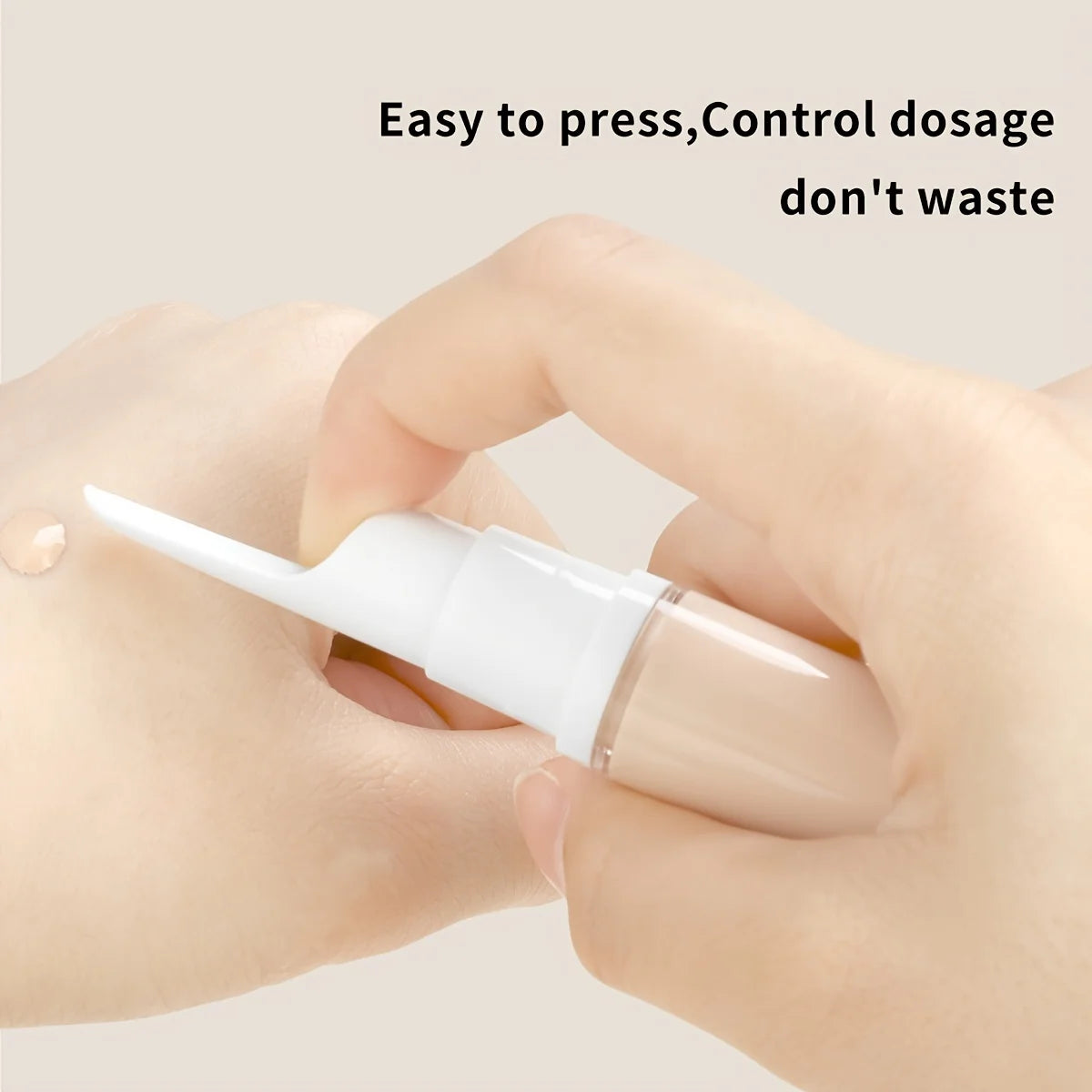 Airless Pump Bottle Empty Clear Refillable Cosmetic Sample Container