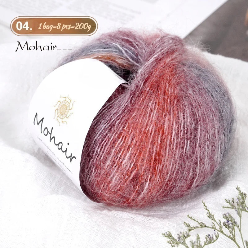 Yarn, Striped Gradient for Crochet Openwork Sweaters, Scarves & Shawls