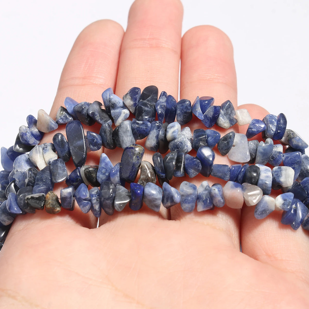 Stone Beads Blue Sodalite Jasper Mixed Shapes for DIY Jewelry Making Craft Beads