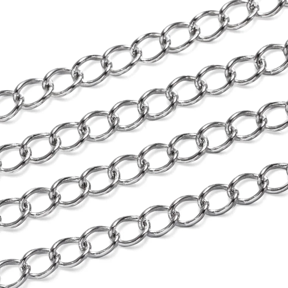 Jewelry Chains Stainless Steel Multi Styles Necklace Bracelet DIY Jewelry Making