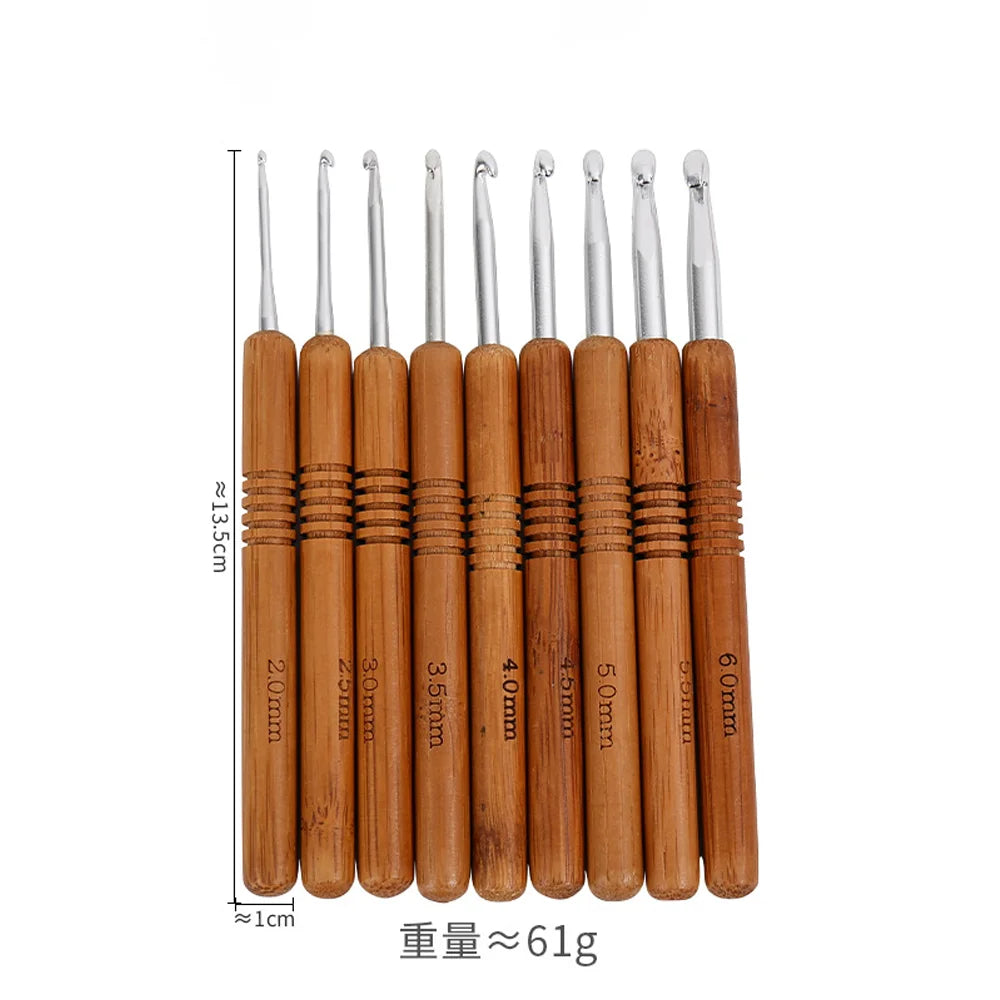Crochet Hooks, Bamboo Handles for Sweaters, Yarn Crafts & Beginner Crochet