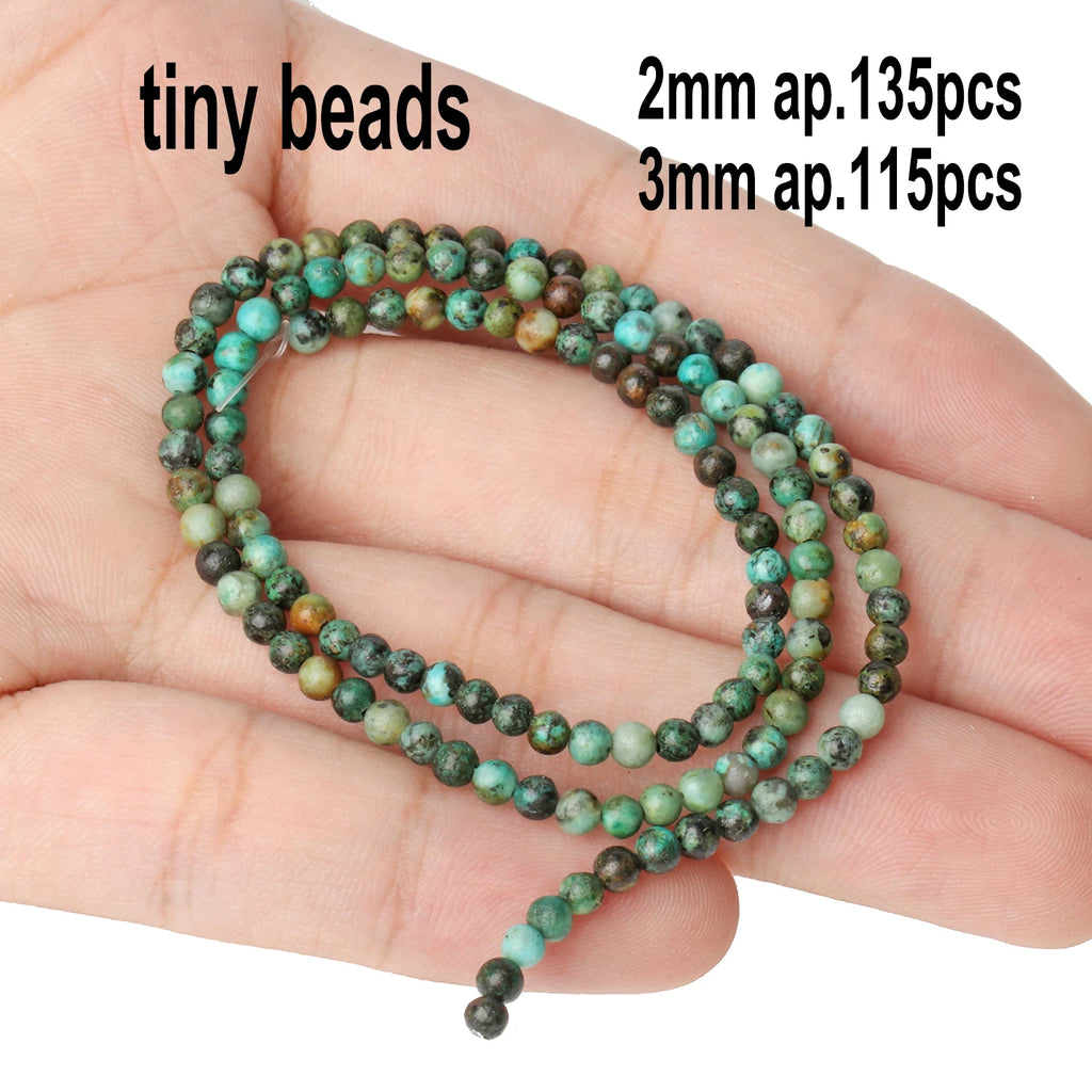 Stone Beads African Turquoise-Style Matte Round Irregular Geometric Craft Beads
