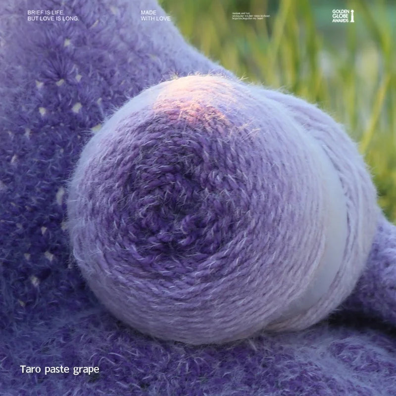 Yarn, Long-Color Gradient for Knitted Blankets, Flowers & Handmade Crafts