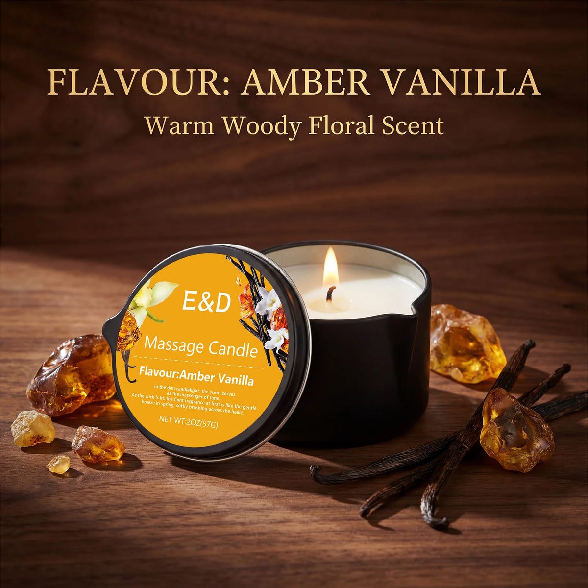 1PC Massage Oil Candles，Luxury Aromatherapy Candles，for Stress Relief and Skin Moisturizing，SM Product Scented Candle Body Oil