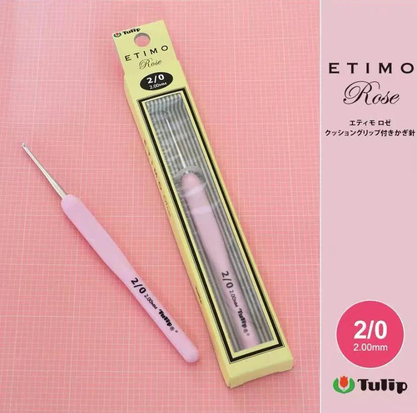 Crochet Hook, Tulip Etimo Rose for Handmade Yarn Crafts & Needlework