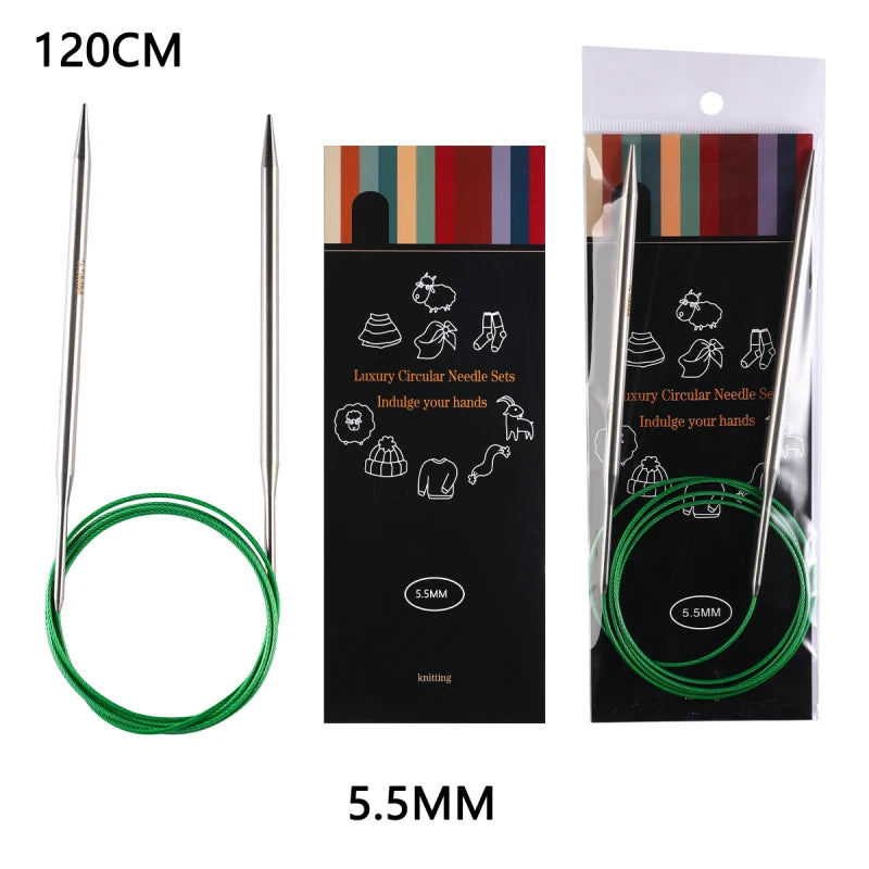 Knitting Needles, Stainless Steel Circular for Handmade Sweaters & Scarves