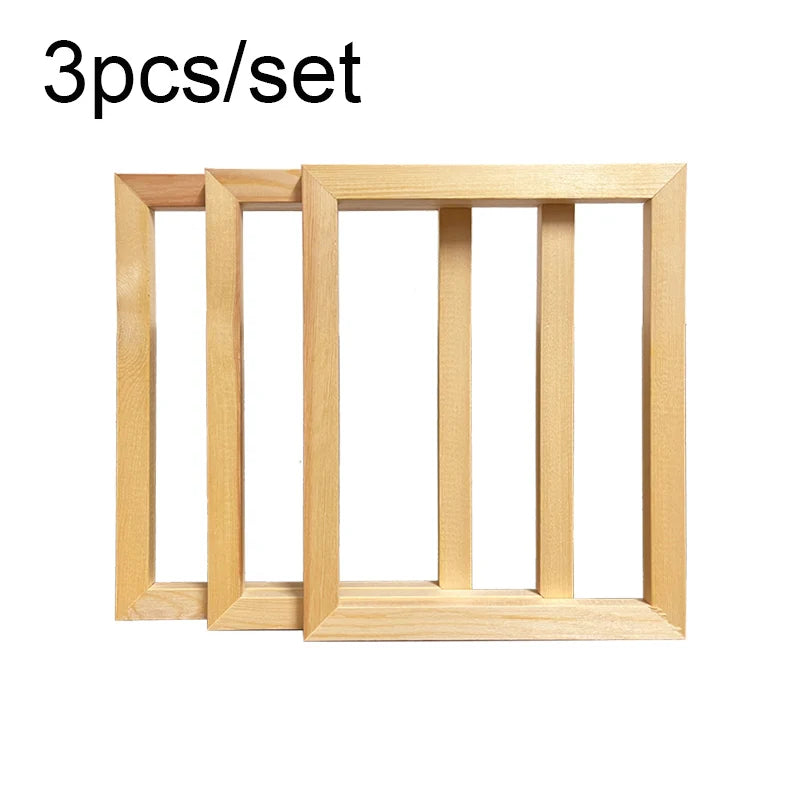 Canvas Stretcher Bar Frames 3-Pack Wood Pine Diamond Painting Wall Art