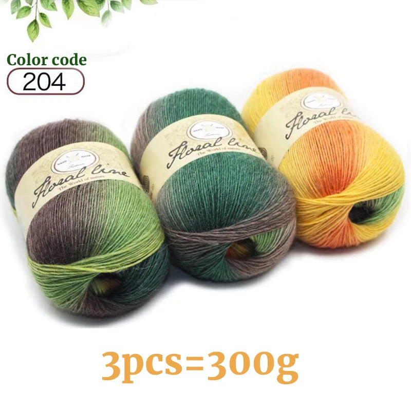 Yarn, Rainbow Variegated for Crochet Shawls, Scarves, Hats & Sweaters