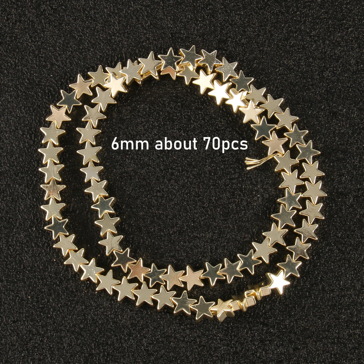 Stone Beads Gold-Tone Hematite-Style Mixed Shapes for DIY Jewelry Making
