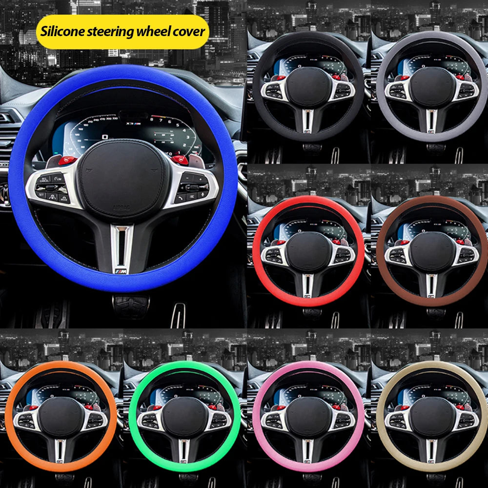 Silicone Car Steering Wheel Cover Steering Wheel Cover Anti-Slip Comfort