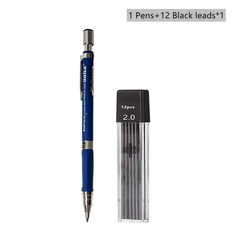 2.0mm Mechanical Pencil Set, 2B — Pencils & Lead Refills for Drawing & Sketching