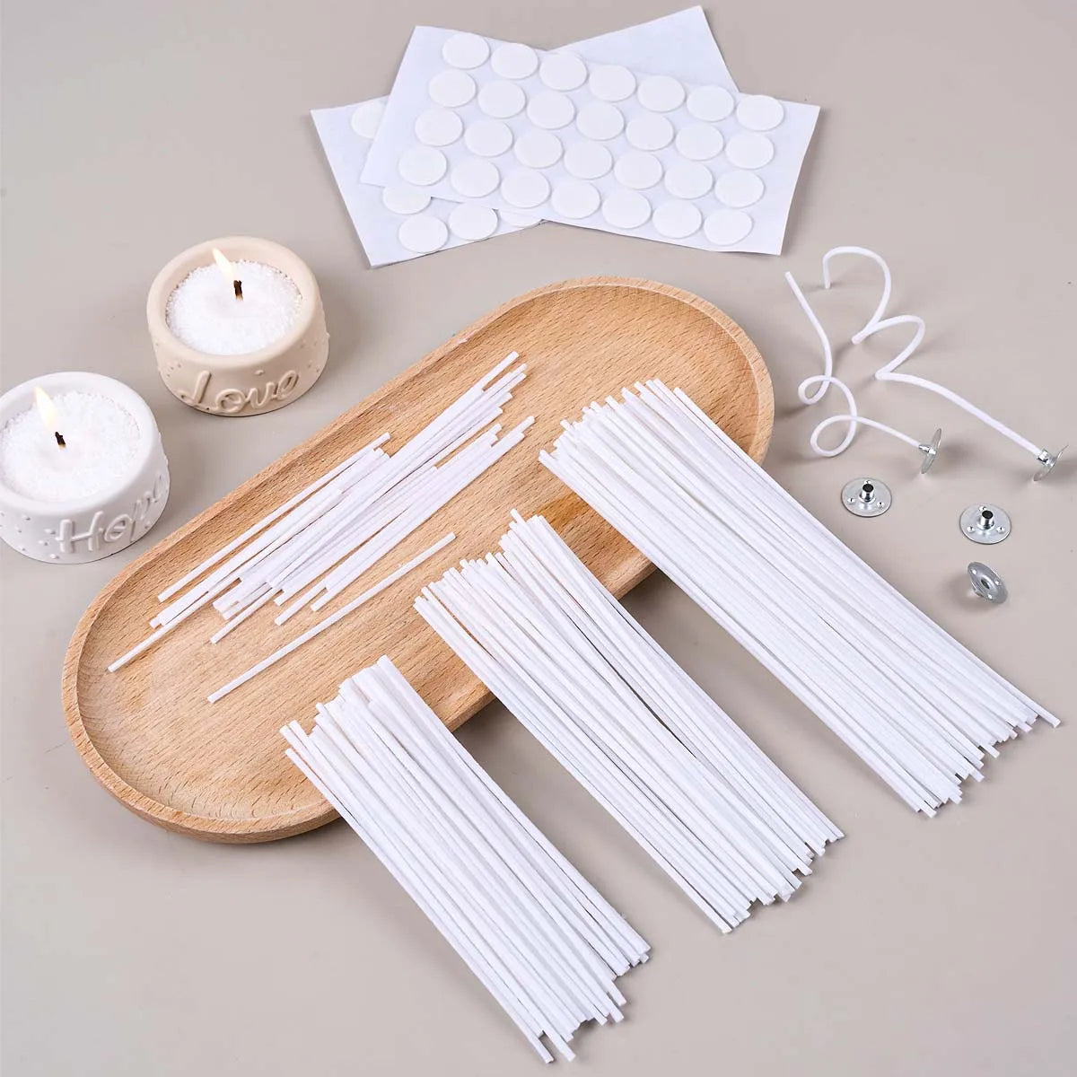 50pcs 5-20cm Candle Wicks Waxed Cotton Set Smokeless Wax Core DIY Soy Wax Core Wax Wick For Candles Making Supplies