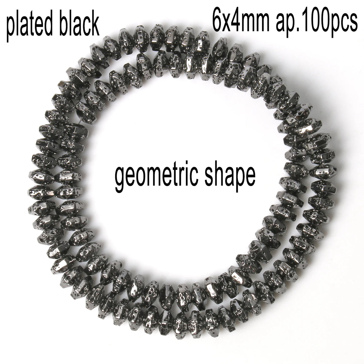 Stone Beads Black Volcanic Lava Spacer Waist Bracelets Necklace Craft Beads